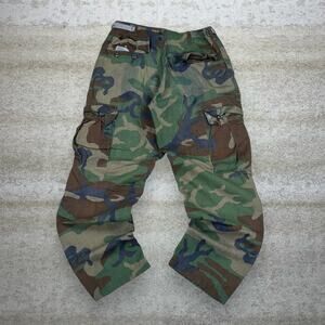 Vintage 90s Military Camo Tactical Pants 28x28 Baggy Double Knees Cargos